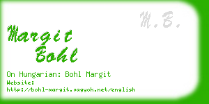 margit bohl business card